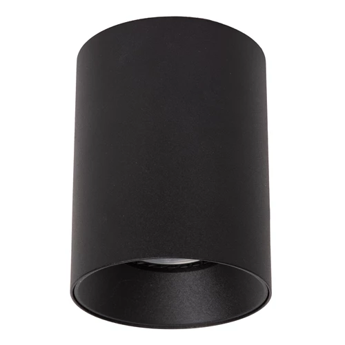 Lucide GERTI - Ceiling spotlight - Ø 8 cm - 1xGU10 - Interchangeable rings included - Black - Essential - turned off